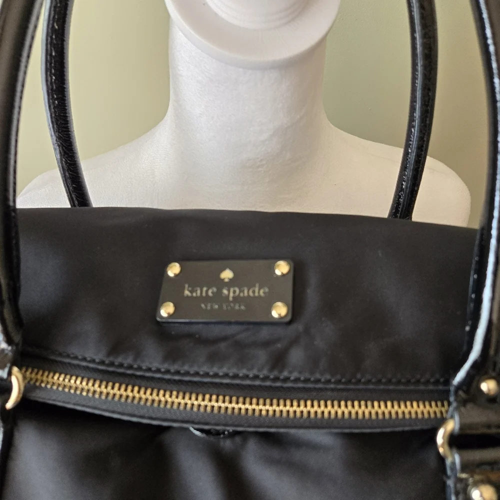 Kate Spade New York Nylon Shoulder Bag Black/Gold